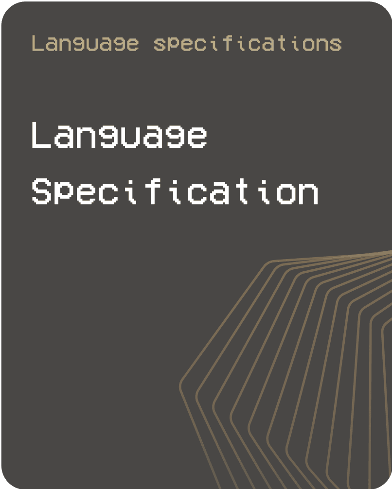 Language Specifications